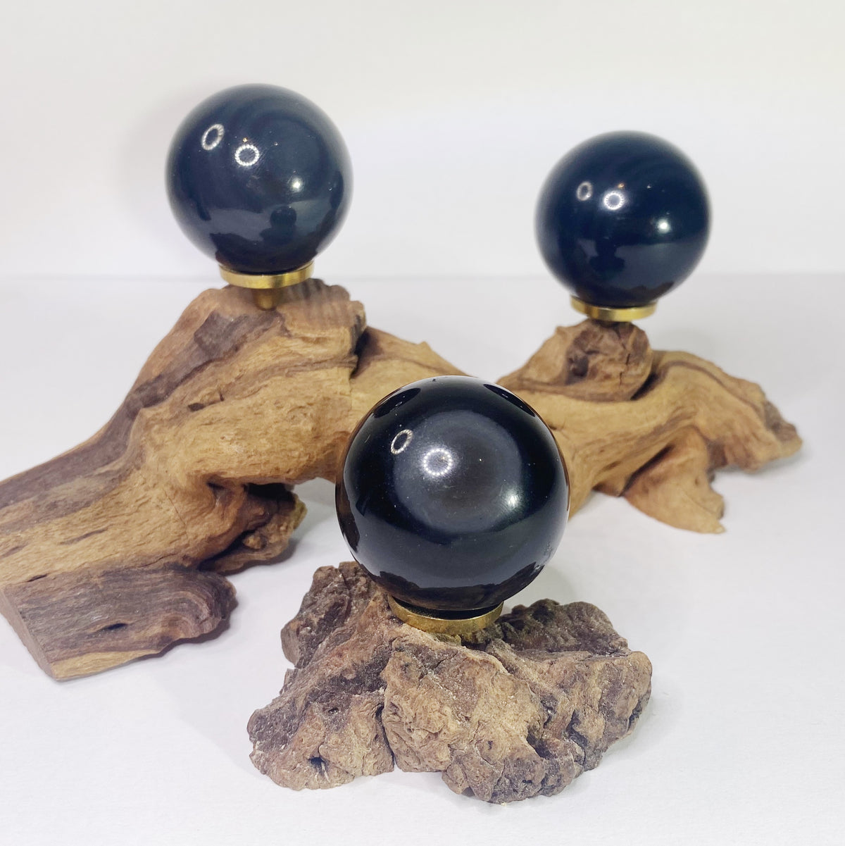 Silver Obsidian Sphere