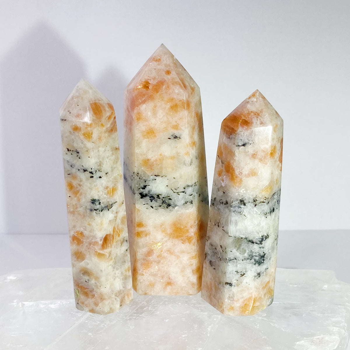 Sunstone with Tourmaline Points