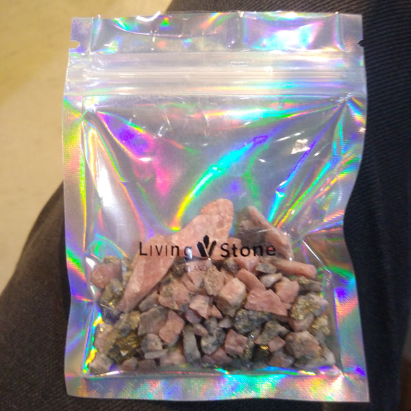 Rhodochrosite with Pyrite Chips
