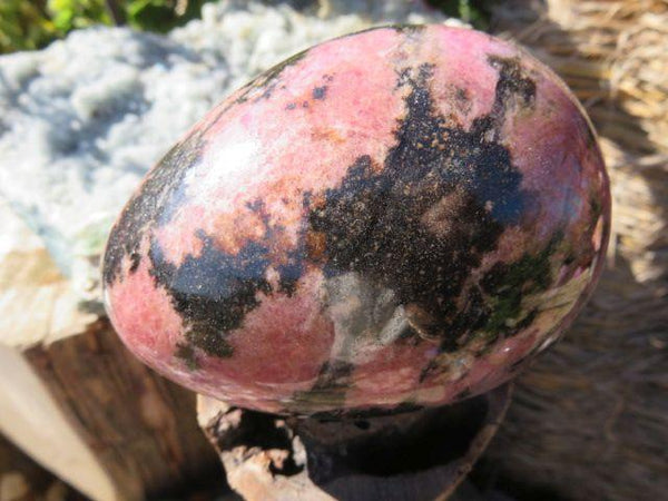 Polished Rhodonite Eggs from Madagascar