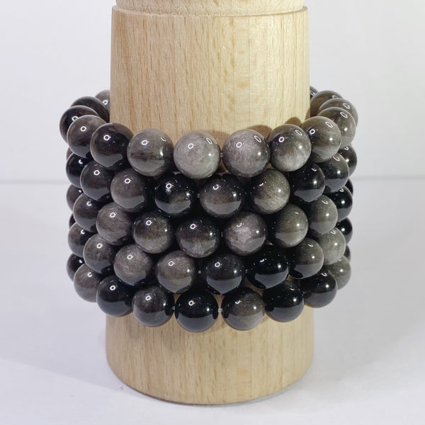 Silver Obsidian Bracelet