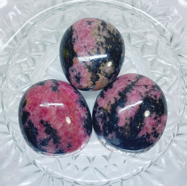 Rhodonite Palm Stones