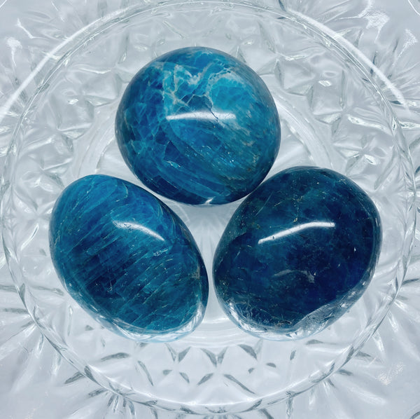 Blue Apatite Palm Stones