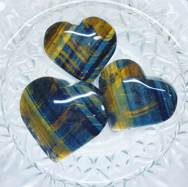 Blue Tiger’s Eye Hearts