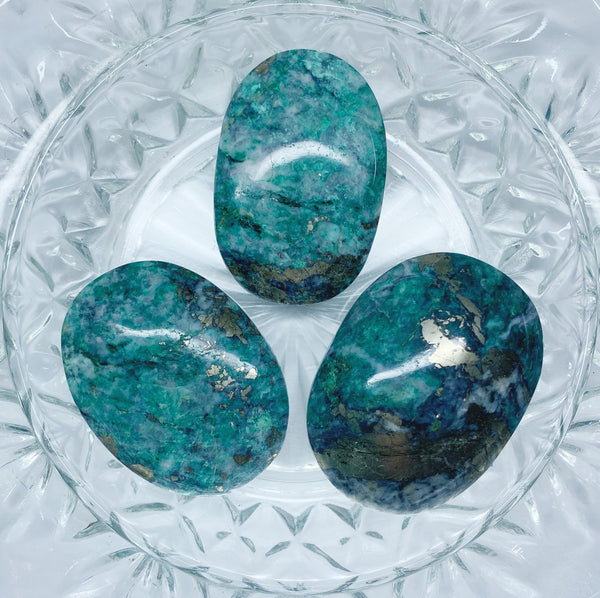 Nephrite Jade with Pyrite Palm Stones